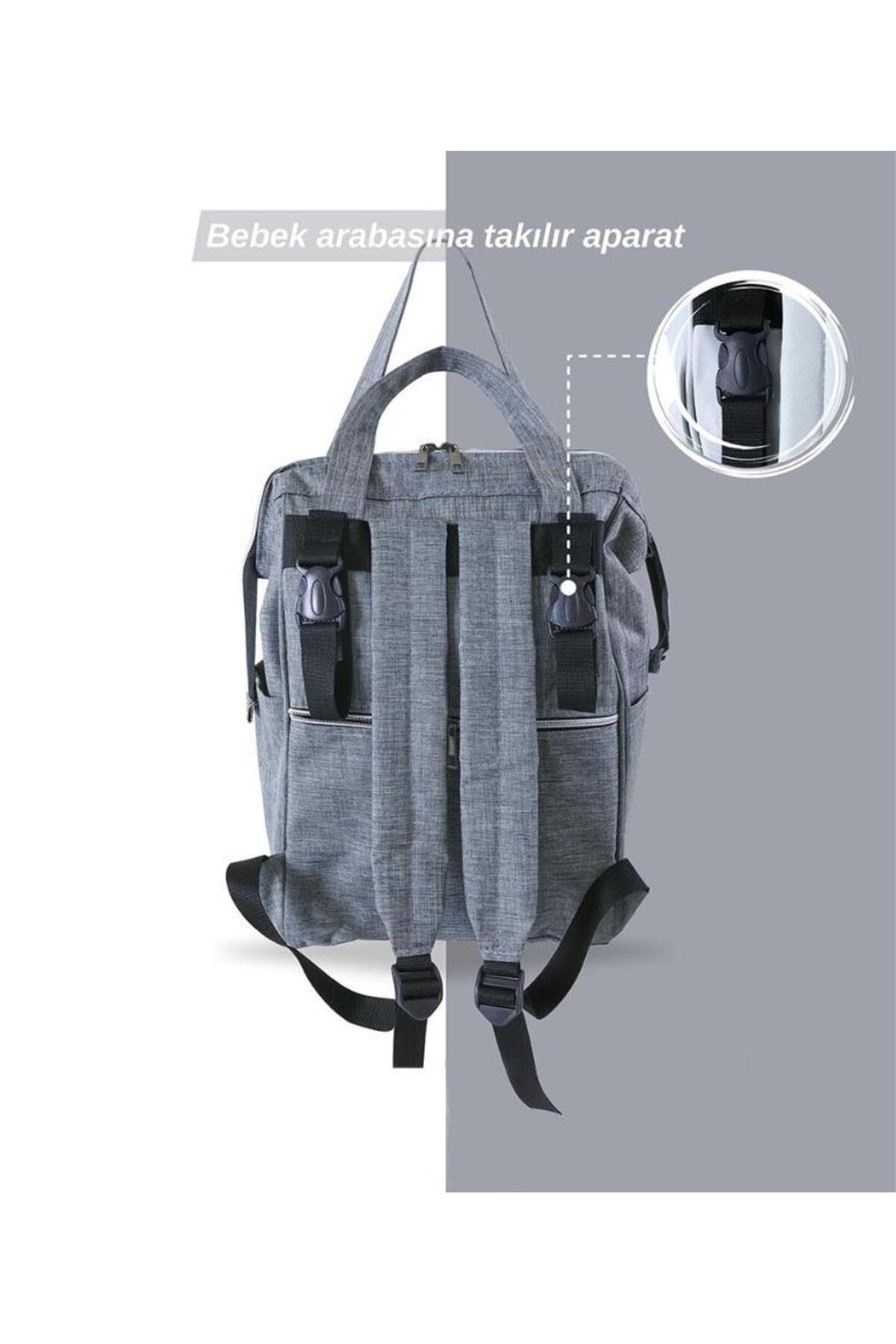 Tommybaby Anne Bebek Bakım Sırt Çantası Biberon Termoslu Sıvı Geçirmez Bebek Çantası fotoğrafı 3 (önizleme)