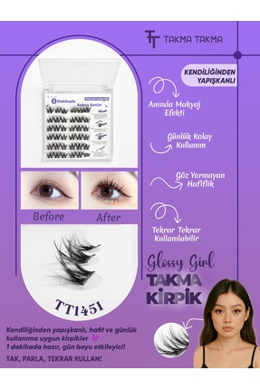Takma Takma KP1451 - Takma Kirpik Günlük Masumiyet Siyah
