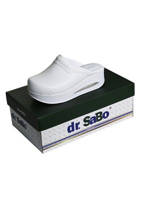 DR SABO Terlik Kadın Ortopedik Deri Airmax Beyaz