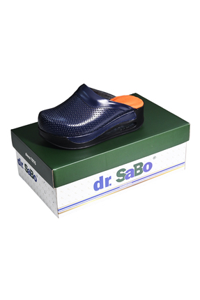 DR SABO Sabo Terlik Ortopedik Deri Lacivert , Hemşire Doktor Hastane Ev Terliği