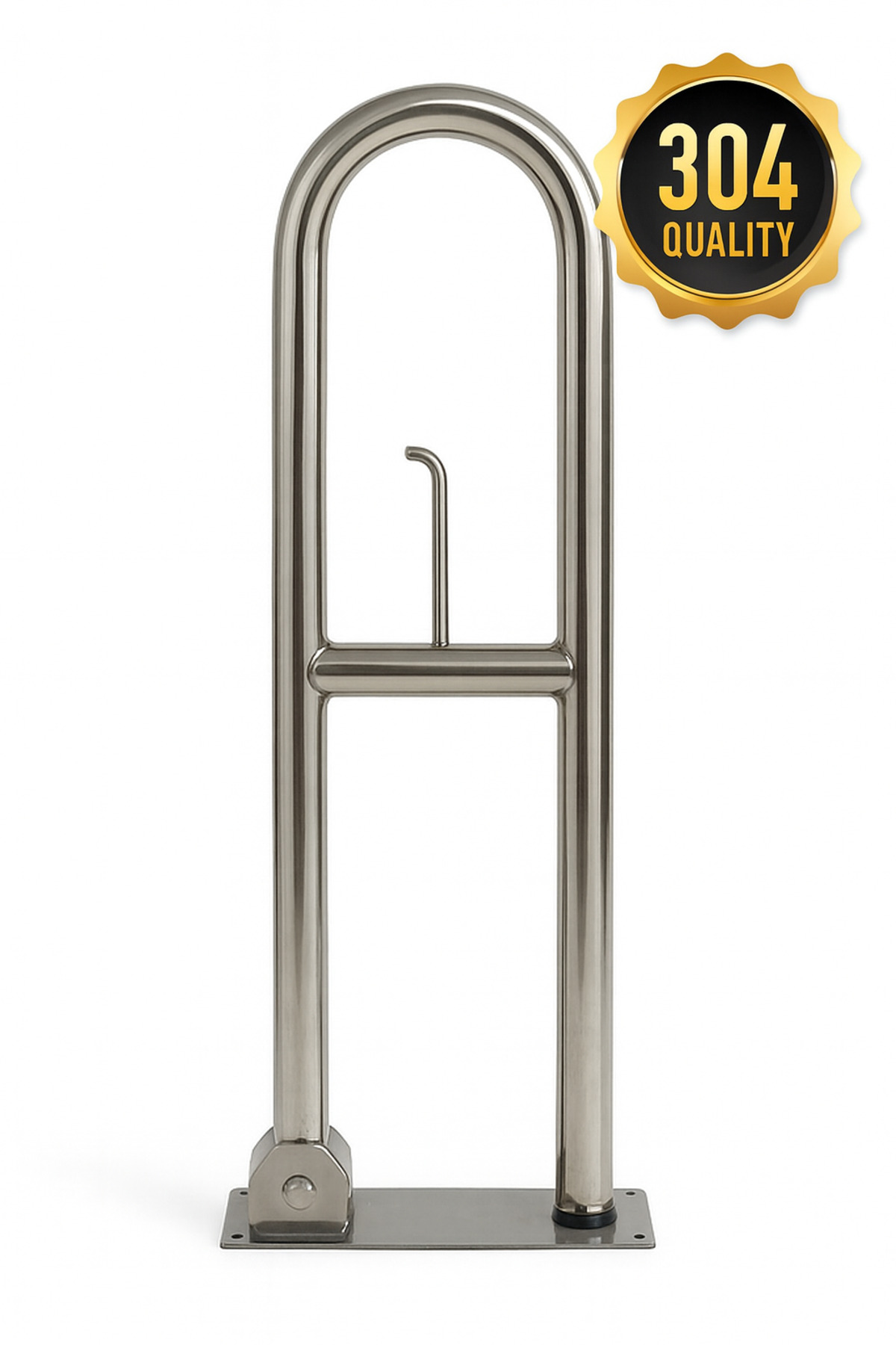 Handicapped Grab Bar Bathroom WC Bathtub with Toilet Paper Holder Stainless 1 Piece