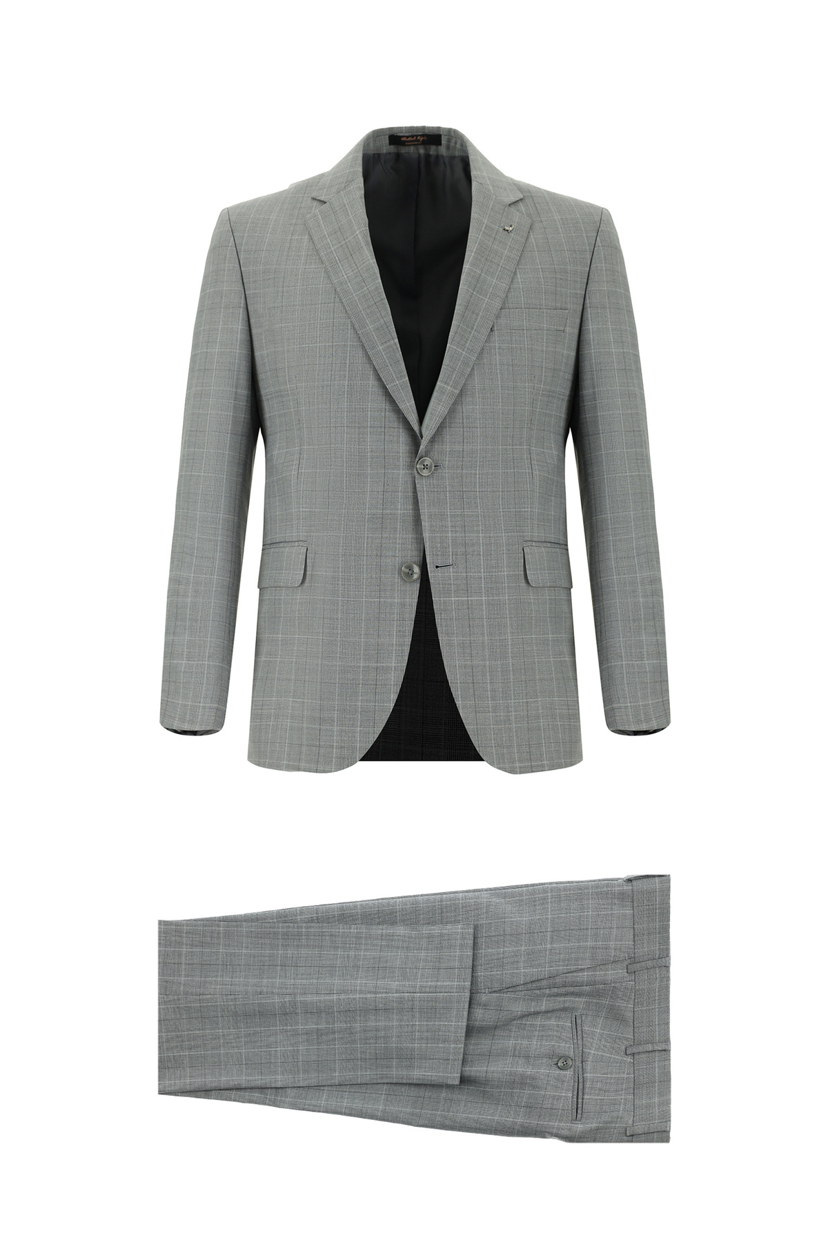 کیگیلی کت و شلوار پشمی کلاسیک طرح چهارخانه اسلیم فیت 7 دراپ