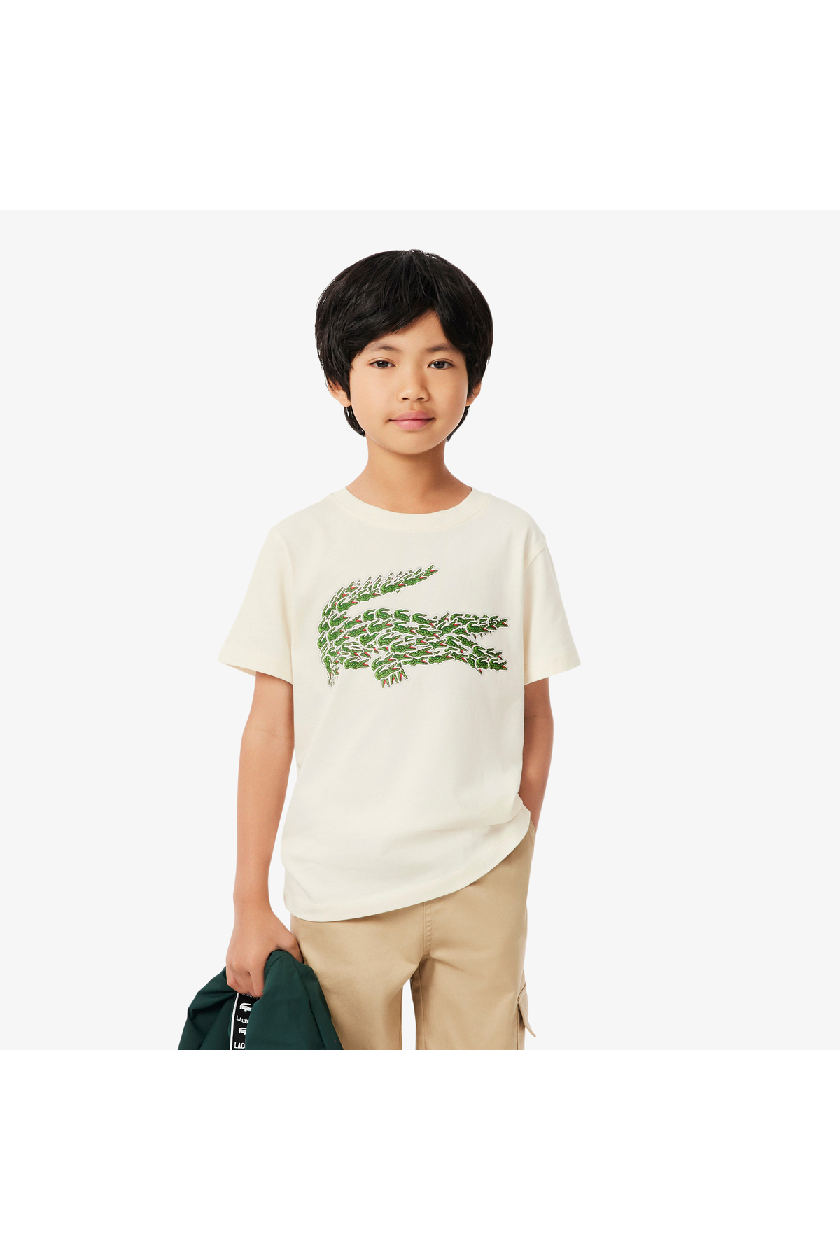 Lacoste Crocodile Print Cotton T-shirt - TJ0830-00-XFJ- Trendyol