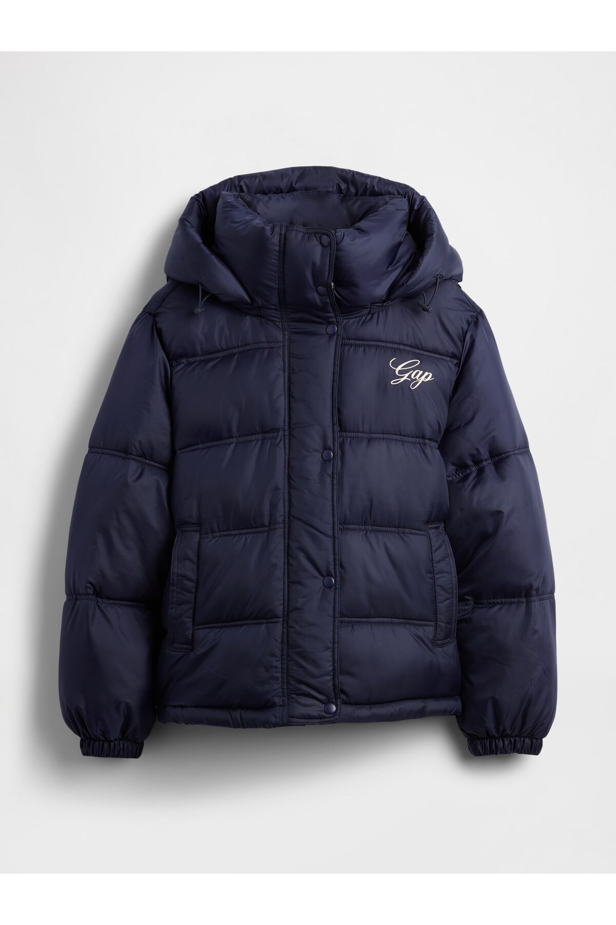 GAP Kadın Lacivert Logo Puffer Şişme Mont görsel 2