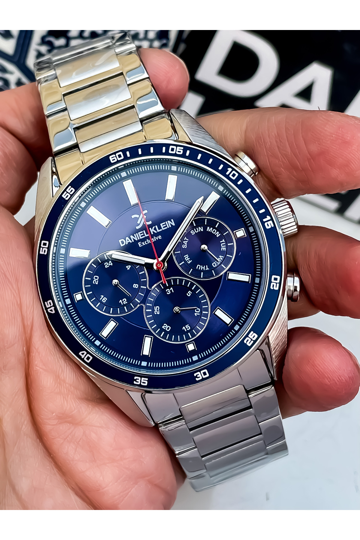 Daniel Klein Tüm Fonksiyonları Aktif Paslanmaz Çelik Kordon Su Geçirmez Erkek Saat Bileklik