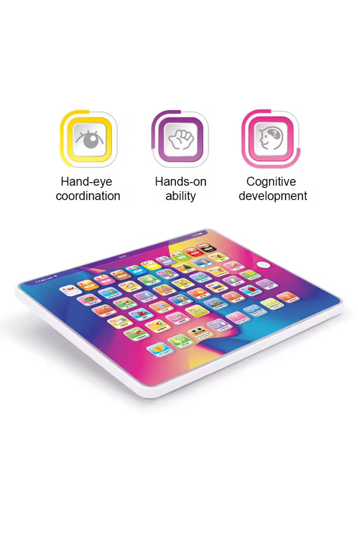 تبلت تعاملی پد بازی ماشین یادگیری خاکستری تیره، پد لپتاپ آموزشی برای کودکان، اسباببازی یادگیری زبان، پد لپتاپ Learni