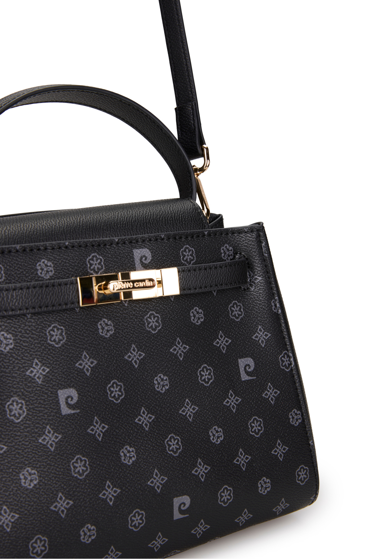 Pierre Cardin Siyah Monogram Kadın Omuz Çantası 05po25y10331-mn görsel 5