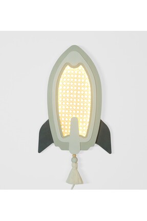 Linvia Kids Roket - Çocuk Ahşap LED Gece Lambası