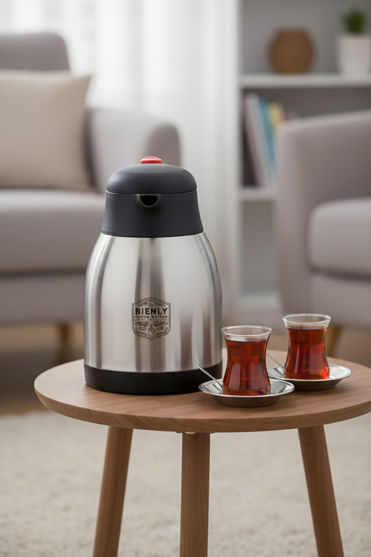 Bienly Çelik Termos 1.5 Litre | 8 Saat Sıcak Tutma | SUS304 Paslanmaz Çelik BPA Free Kapak