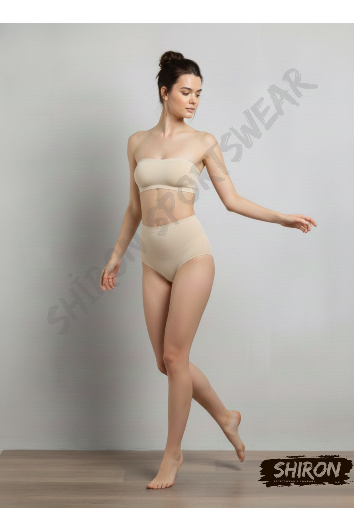 Shiron Sportswear&Company Kadın Yüksek Bel Toparlayıcı Dikişsiz Görünmez Slip Korse Külot Vücut Şekillendirici Ten Rengi görsel 2
