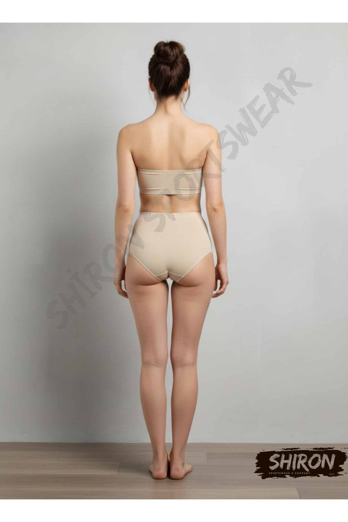 Shiron Sportswear&Company Kadın Yüksek Bel Toparlayıcı Dikişsiz Görünmez Slip Korse Külot Vücut Şekillendirici Ten Rengi görsel 5