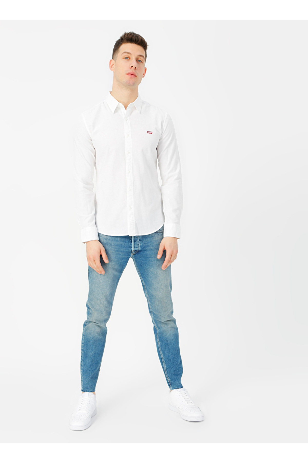 Levi's  Slim Fit Beyaz Erkek %100 Pamuk Gömlek 86625-0002 - Görsel 6