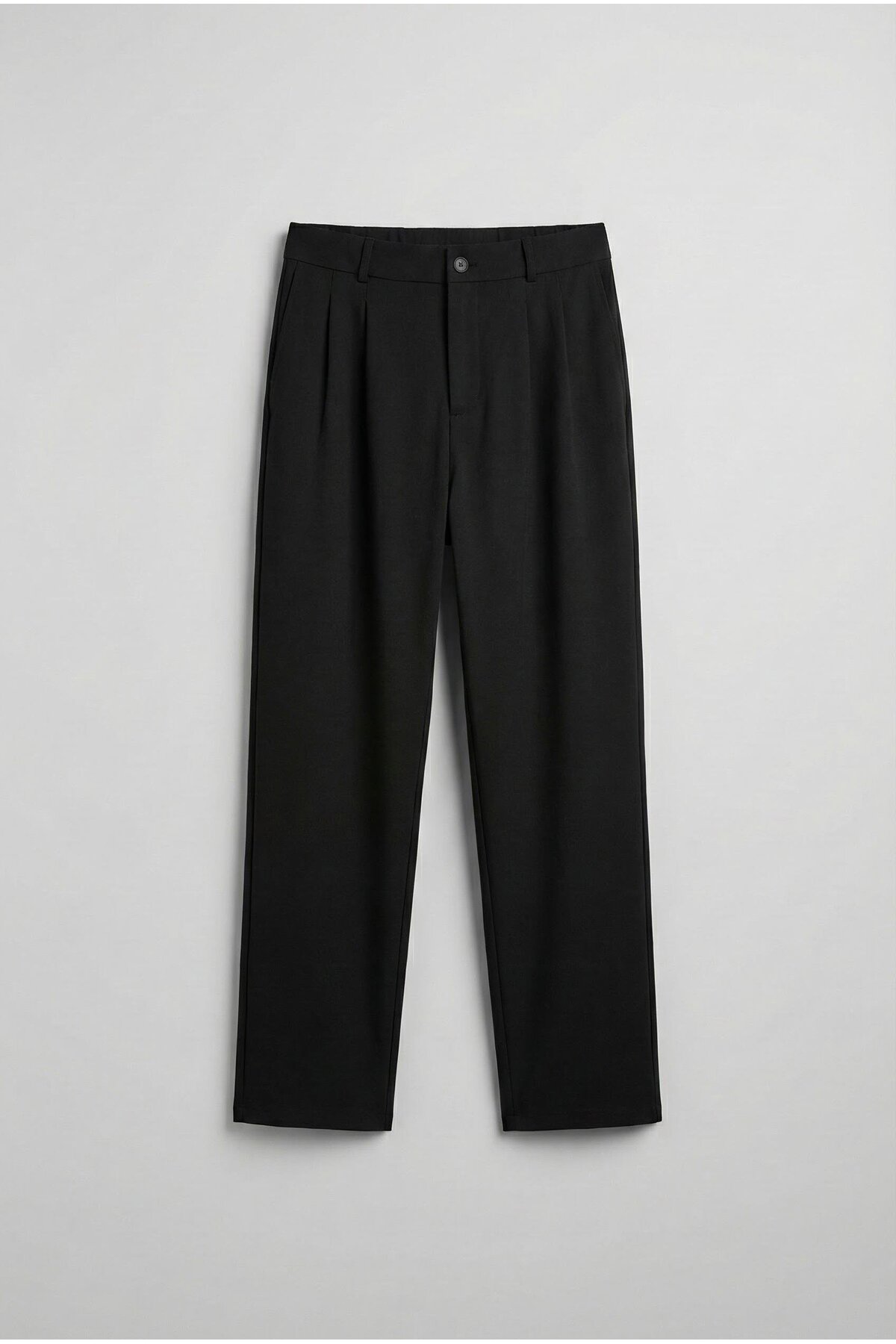 ablukaonline  Erkek Baggy Fit Kumaş Pantolon Siyah - Görsel 7