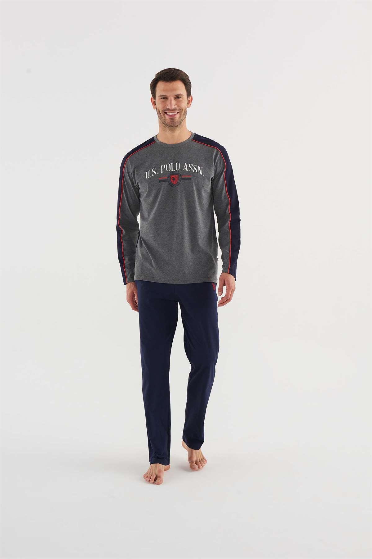 یو اس پولو ست لباس خواب مردانه یقه گرد U.S. Polo Assn 18620