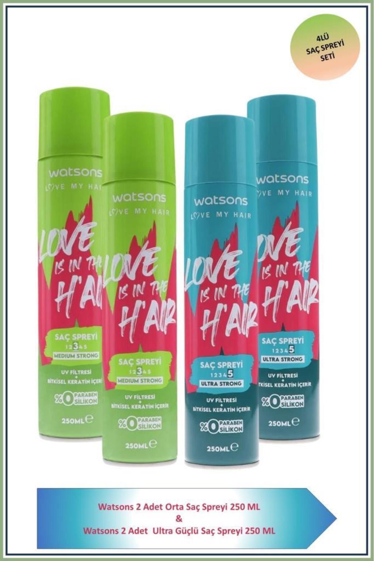 Watsons Saç Spreyi Orta Güçlü 250 Ml X2 Ve Saç Spreyi Ultragüçlü X2 Set — SETW713