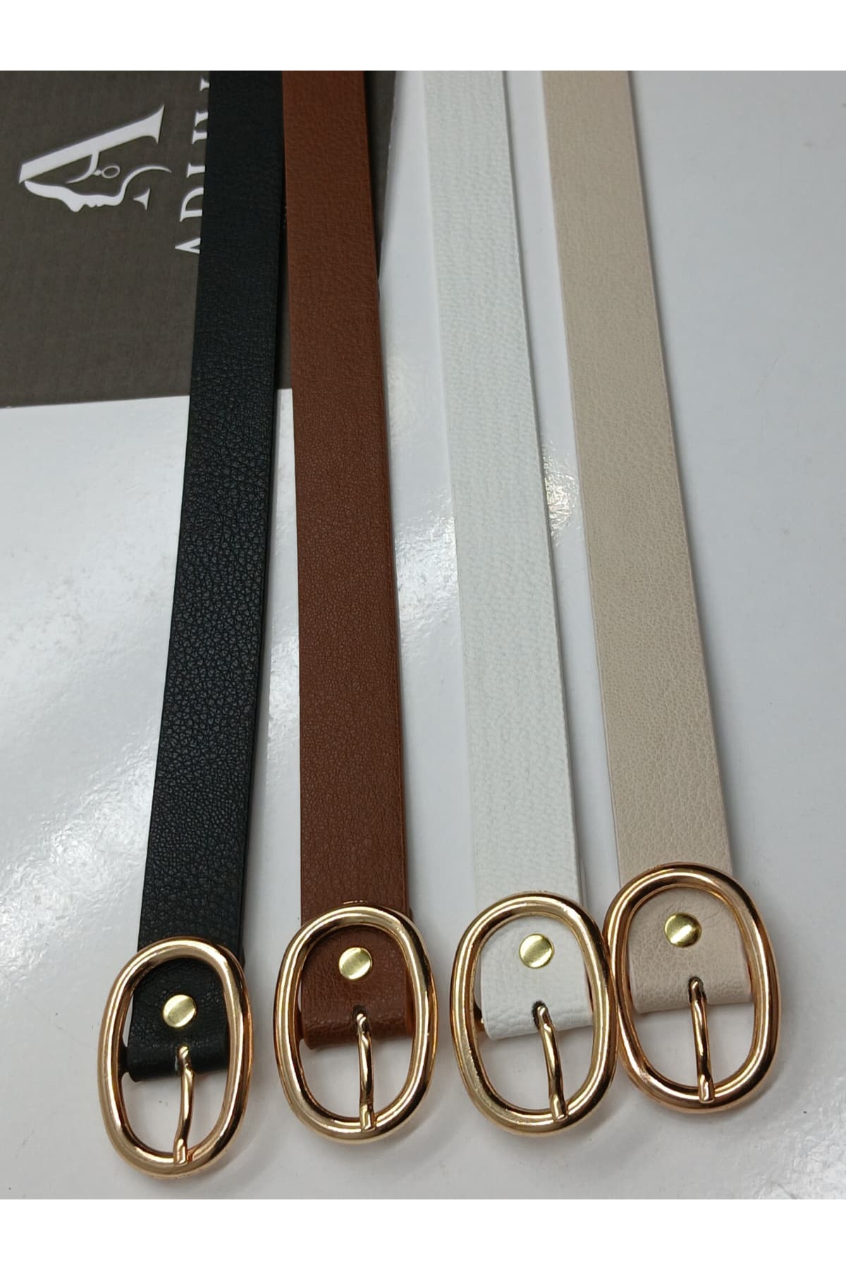 arlıva moda 4'lü Fırsat Ürünü Oval Tokalı Kadın Pantolon Kemeri, Ceket Kemeri, Elbise Kemeri, Gömlek Kemeri görsel 4