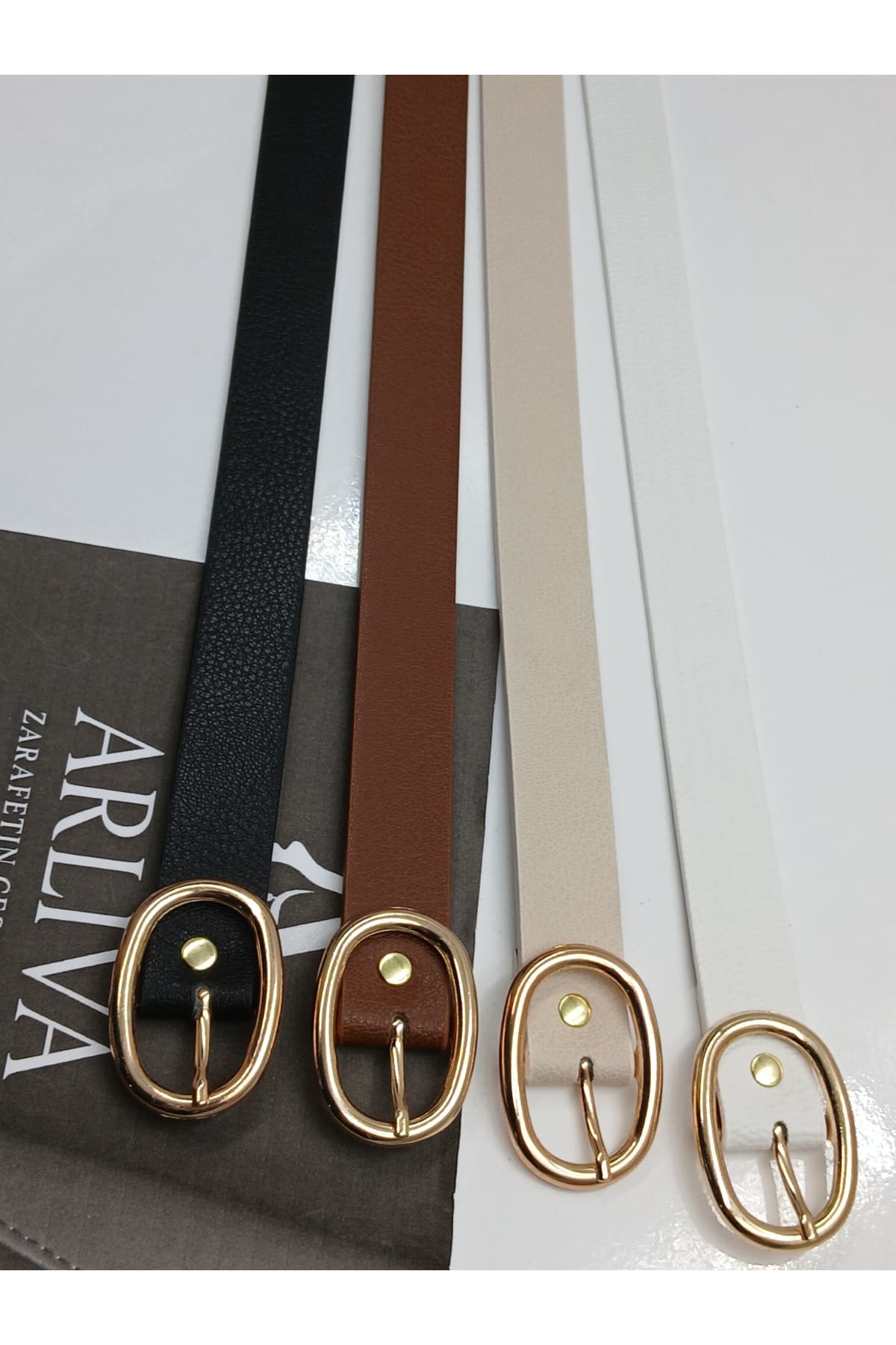 arlıva moda 4'lü Fırsat Ürünü Oval Tokalı Kadın Pantolon Kemeri, Ceket Kemeri, Elbise Kemeri, Gömlek Kemeri görsel 5