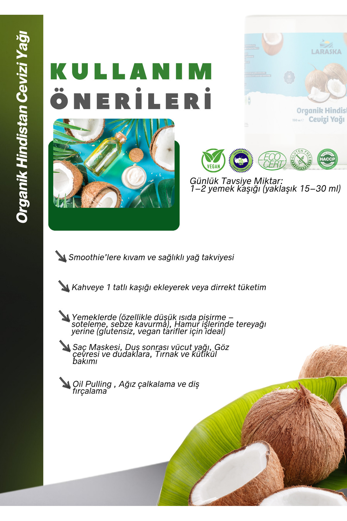 روغن نارگیل ارگانیک پرس سرد ۱۵۰ میلی‌لیتری - L-OrgCcOil-150ml — تصویر 5 از 7