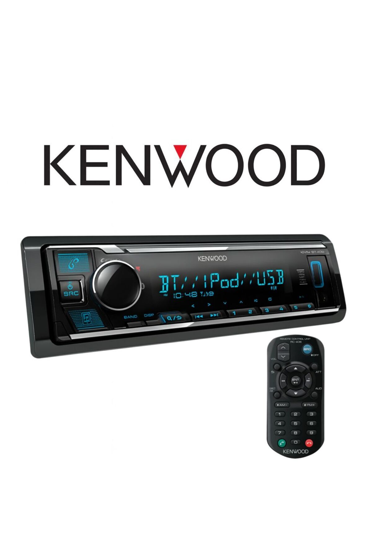 Kenwood Kmm-bt408 Kumandalı 3 Amfi Çıkışlı Bluetooth Usb Aux