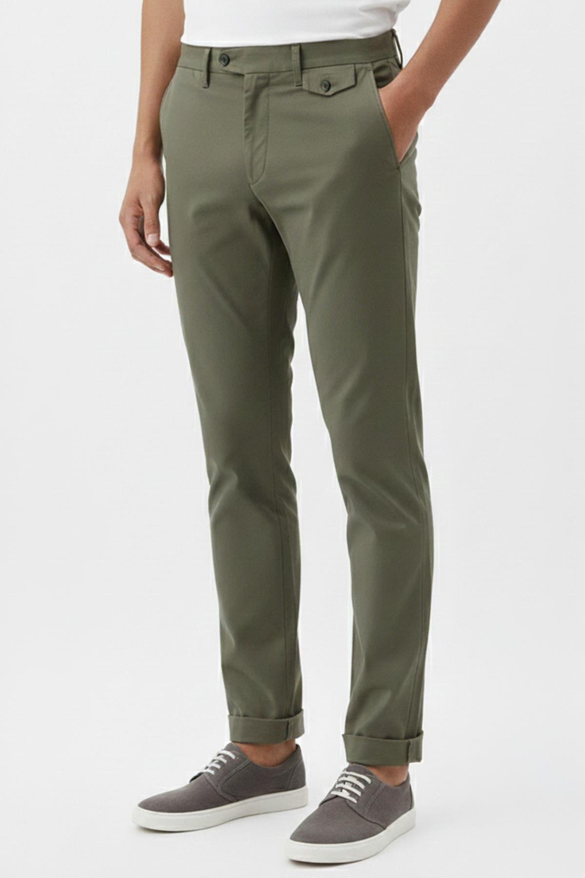 Sabri Özel  Chino Erkek Pantolon Haki - Görsel 3