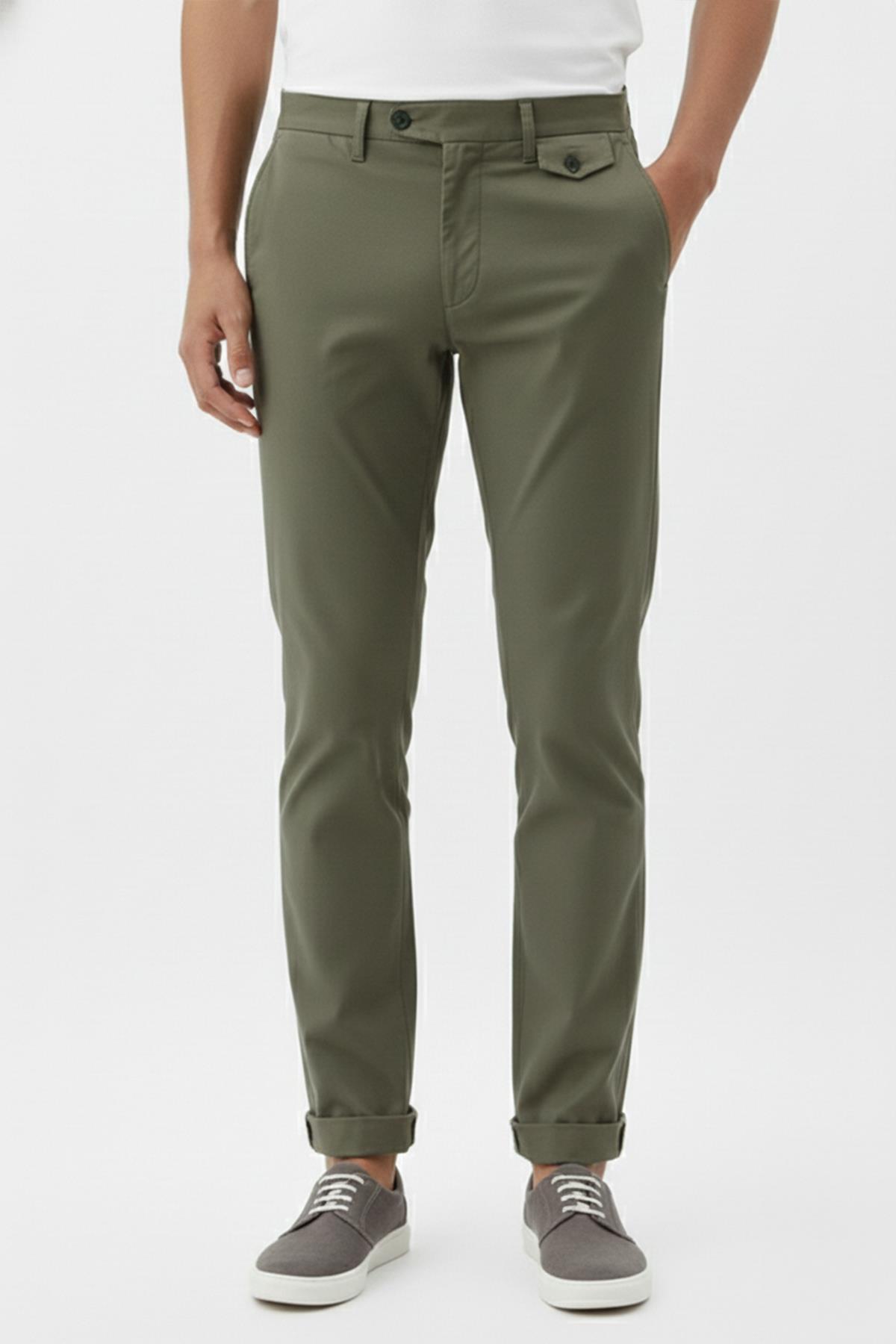Sabri Özel  Chino Erkek Pantolon Haki