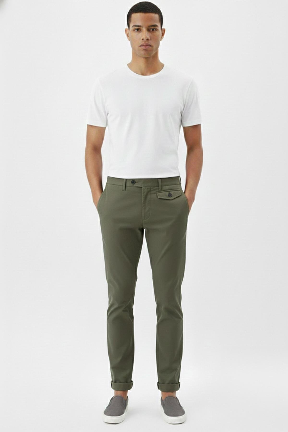 Sabri Özel  Chino Erkek Pantolon Haki - Görsel 2