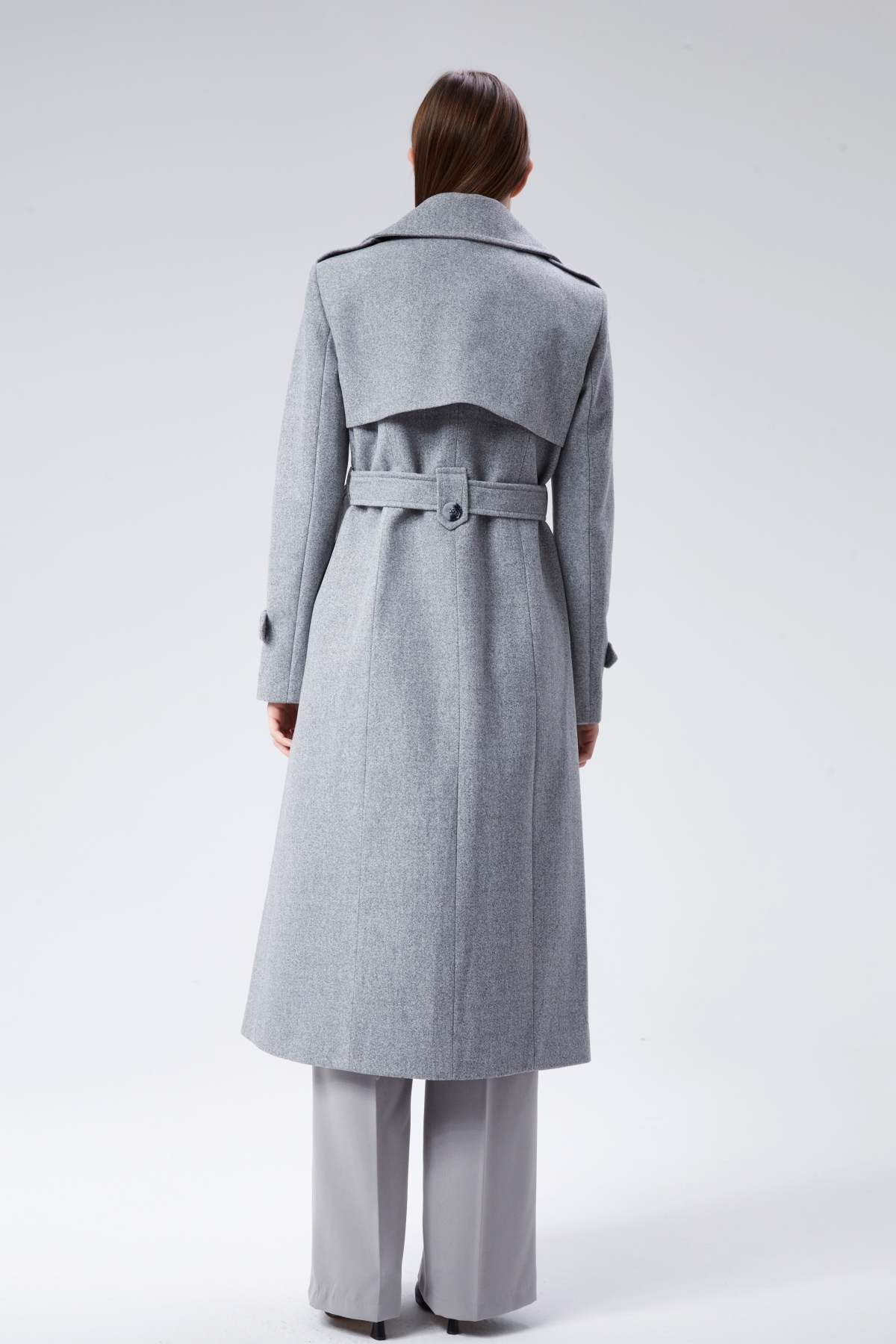 Bolivente  Kadın Regular Rüzgarlık Detaylı Kaşe Kaban - Görsel 7