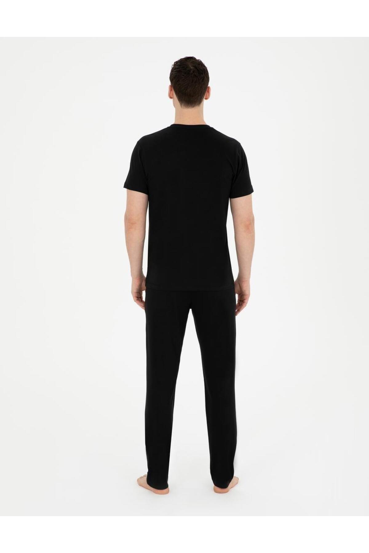 ست پیژامه و لباس خواب مردانه راسته فاق نرمال آستین کوتاه | پیر کاردین Pierre Cardin 7095 - تصویر 7
