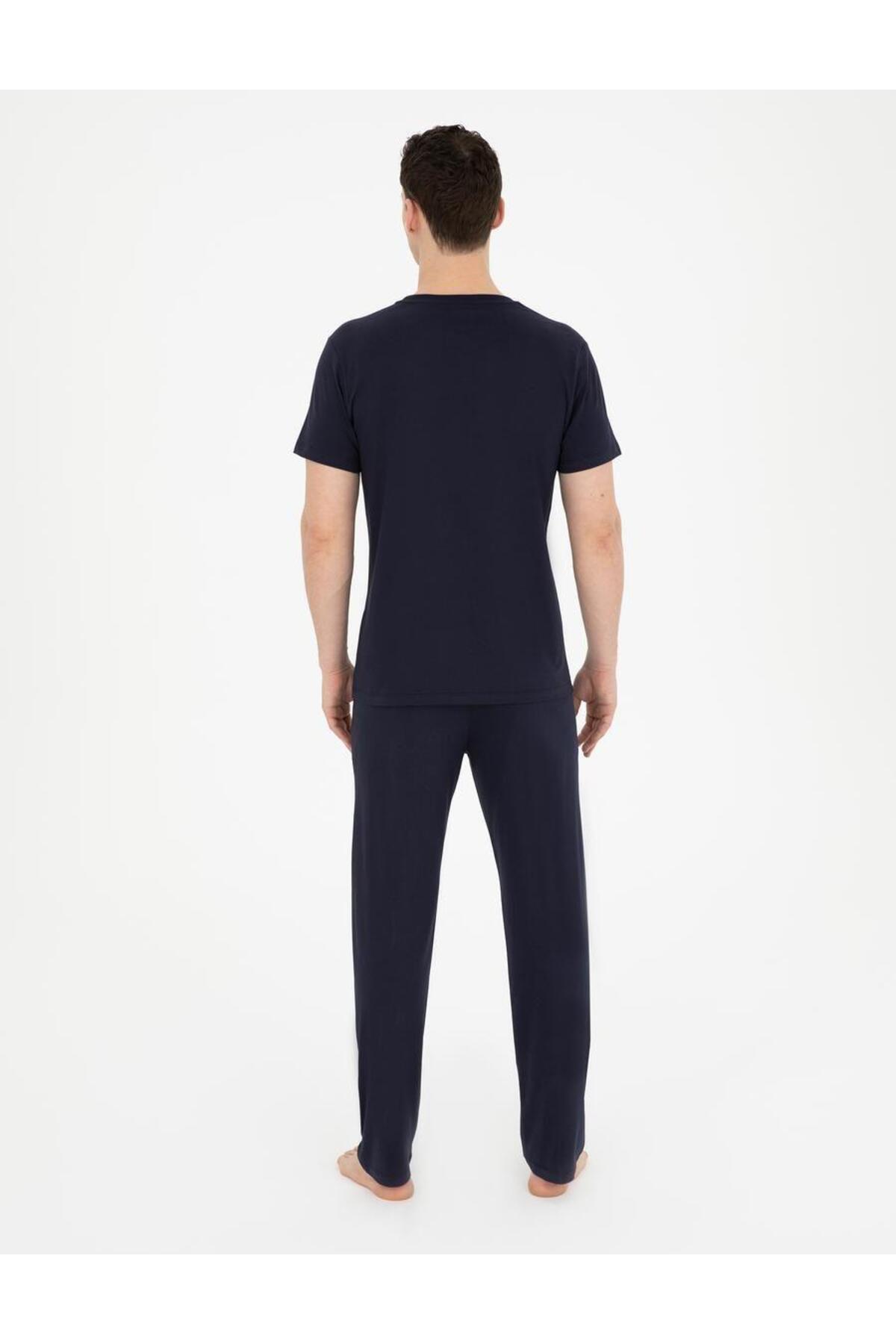 ست پیژامه و لباس خواب مردانه راسته فاق نرمال آستین کوتاه | پیر کاردین Pierre Cardin 7095 - تصویر 8