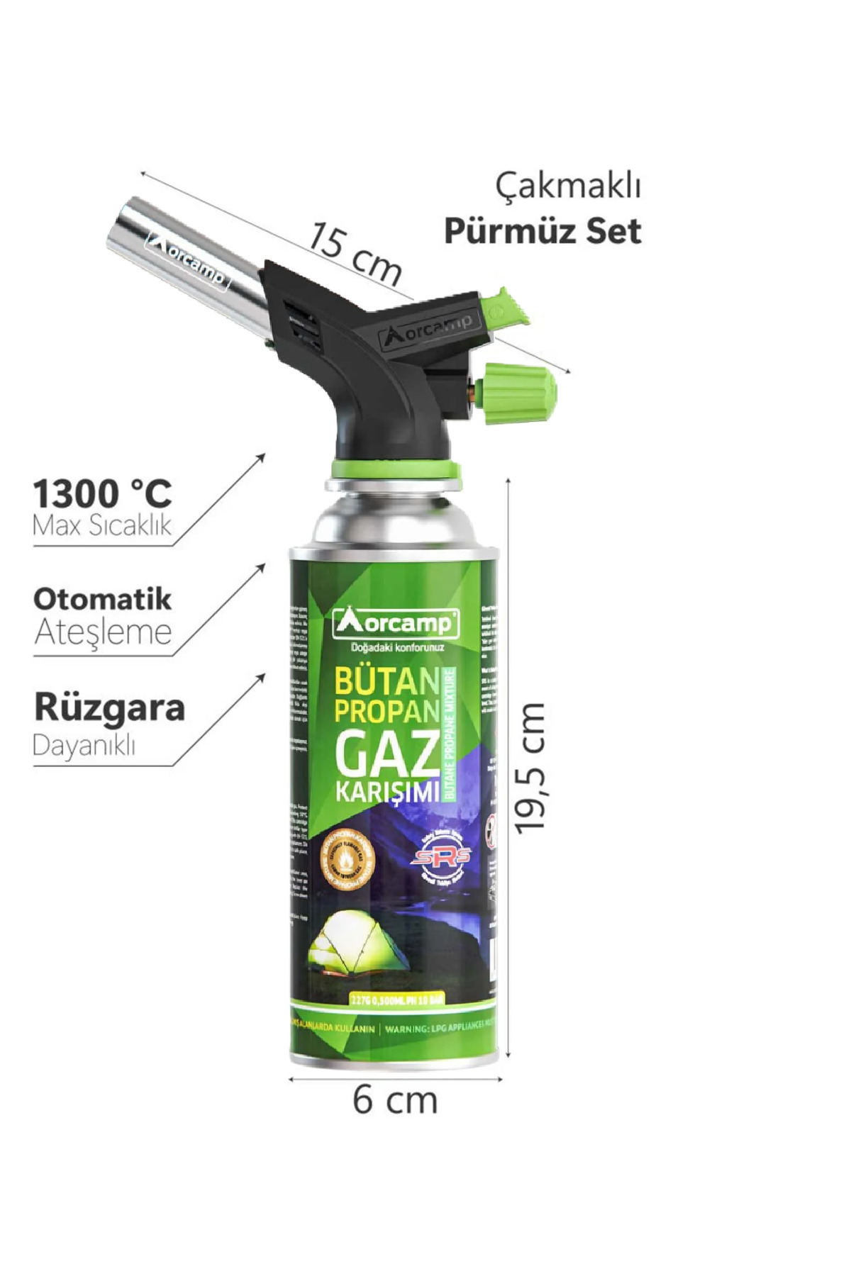 Orcamp Cx-500 Çakmaklı Kartuş Pürmüz Ve 4 Adet 227 Gr Kartuş