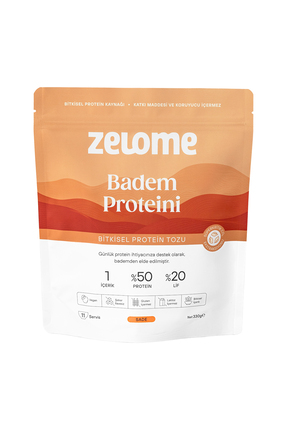 Zelome Badem Proteini 330 g | %100 Bitkisel Protein