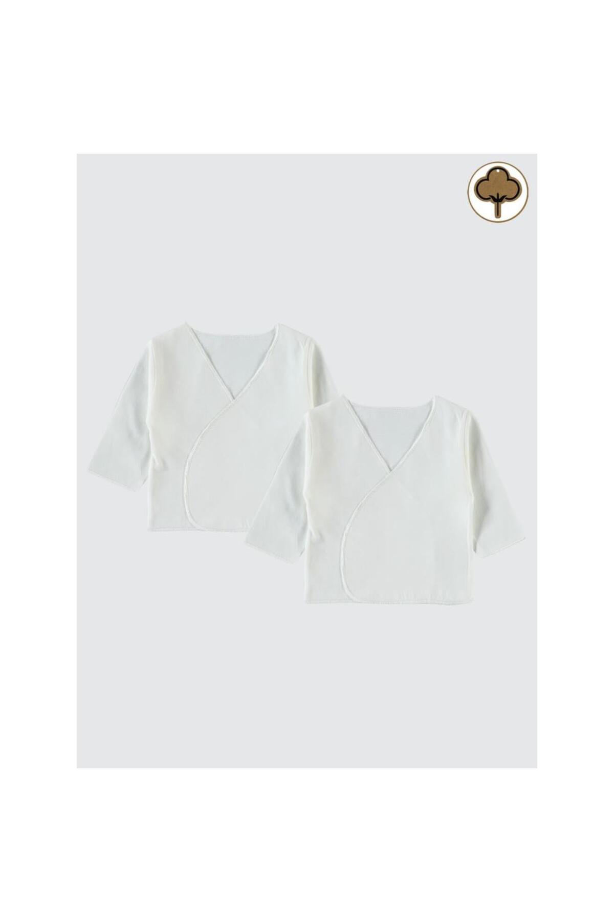 Civil Baby Organik Pamuklu 2'li İç Zıbın - Ekru fotoğrafı 3 (önizleme)