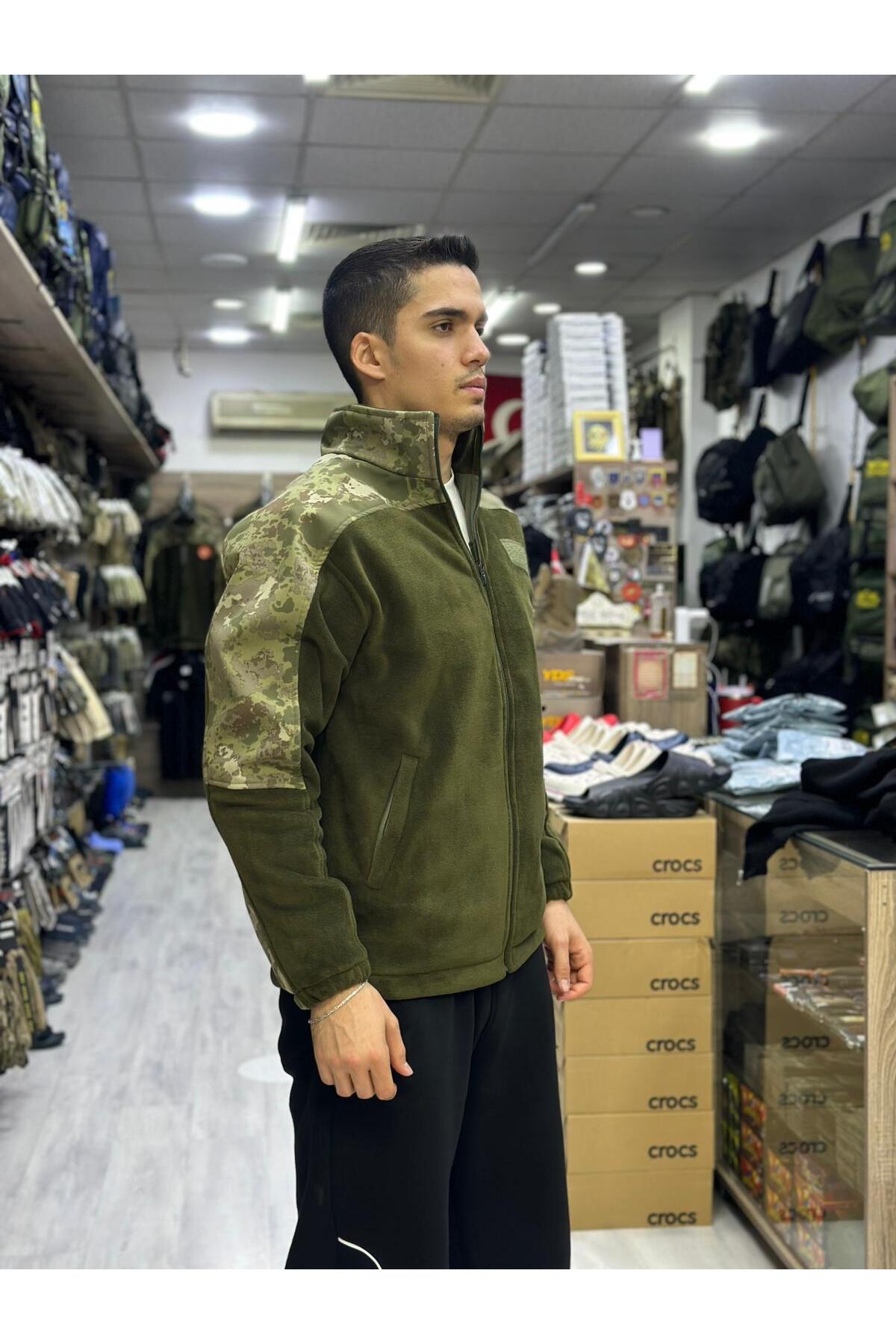 BİKATEX  Bikatex Taktik Dik Yaka Erkek Polar Mont Softshell Polar - Görsel 3