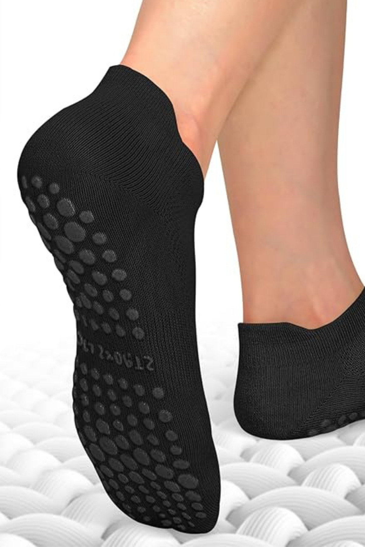 Dore Orijinal Unisex Kaymaz Taban Konforlu Yoga Pilates Hac Umre Tavaf Spor İçin Kaydırmaz Patik Çorap Standart Beden 36-42 görsel 3