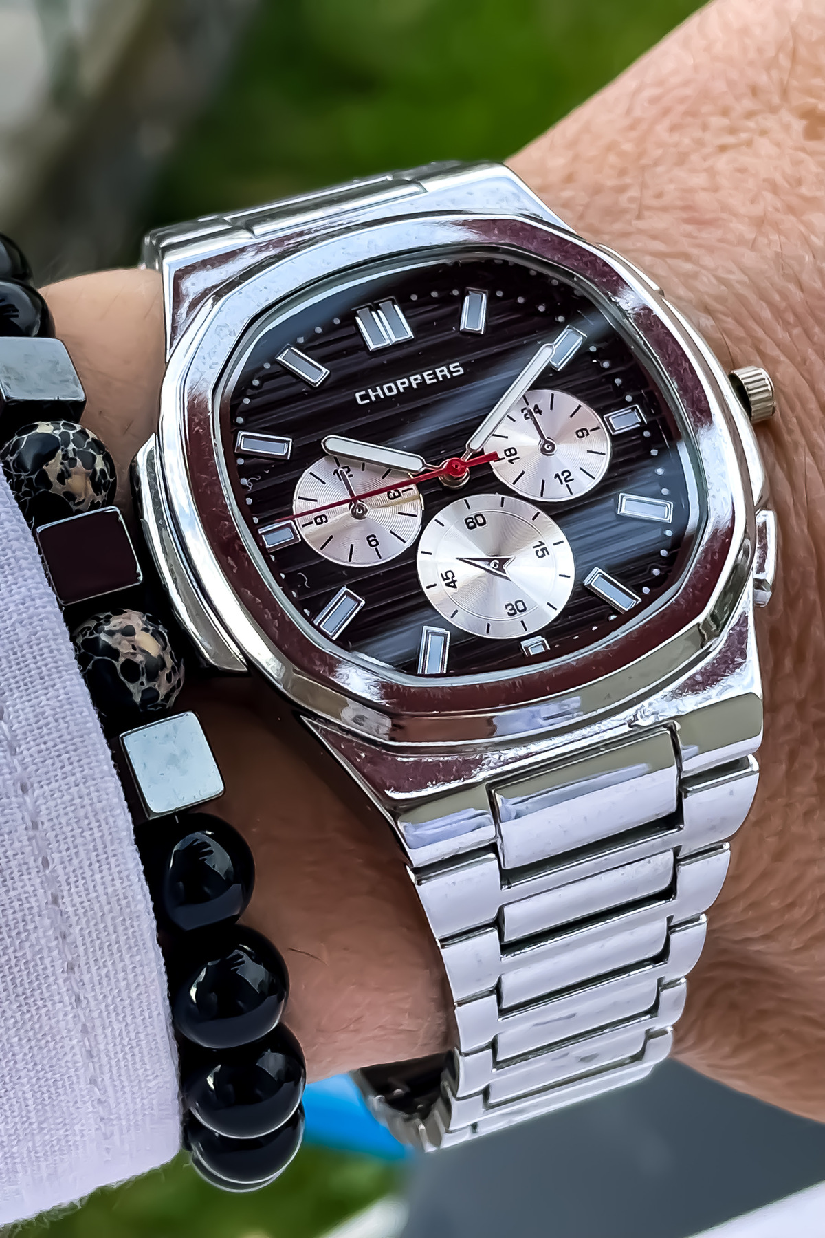 ساعت مچی ورزشی مردانه با بند فولادی