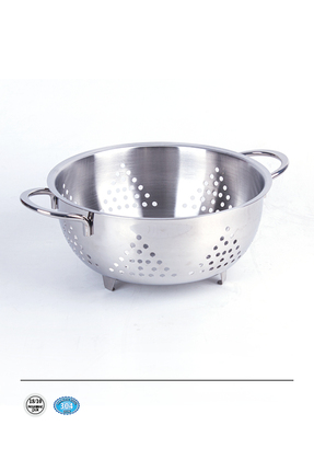 FMS Ayaklı Paslanmaz Çelik Süzgeç 24 cm | Pasta – Makarna – Sebze Süzgeci| 18...