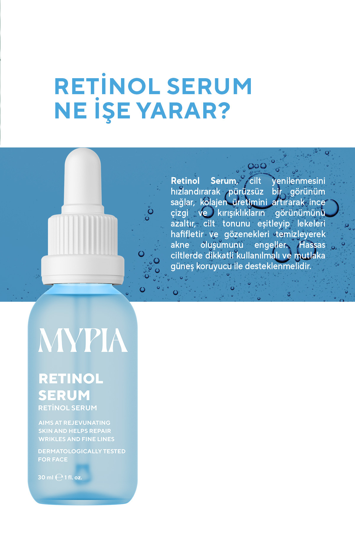 Kırışıklık ve Yaşlanma Karşıtı, Onarıcı & Aydınlatıcı Retinol Serum (1% Retinol & Ceramides) 30ML — 8684149131454 — تصویر 5 از 9