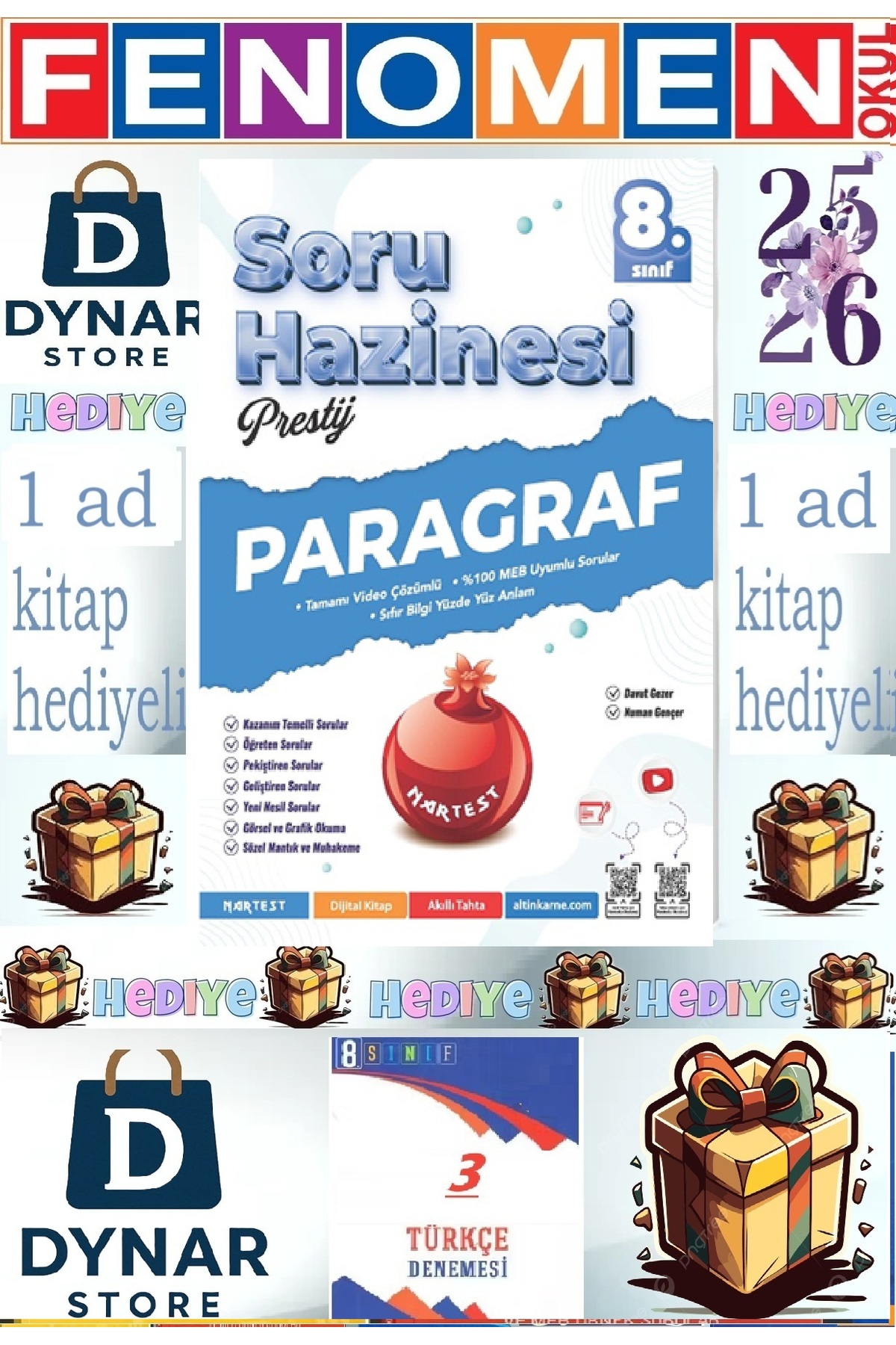 Nartest Yayınları Nartest 8. Sınıf Mod Paragraf Soru Bankası ve