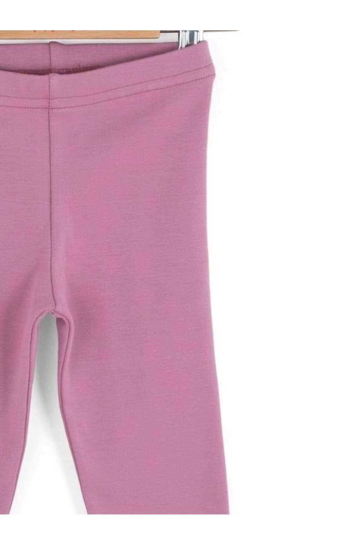 Zekids Kız Bebek Pamuklu Yüksek Bel Tayt fotoğrafı 4 (önizleme)