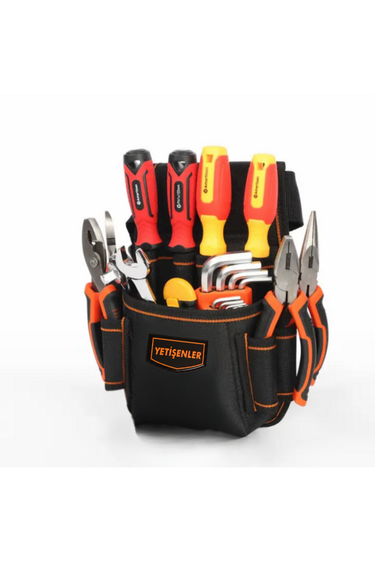 YETİŞENLER  Bel Çantası Çok Gözlü Bel Tipi Takım Çantası Profesyonellerin Tesisatçı elektrikçiler Alet Çantası - Görsel 4
