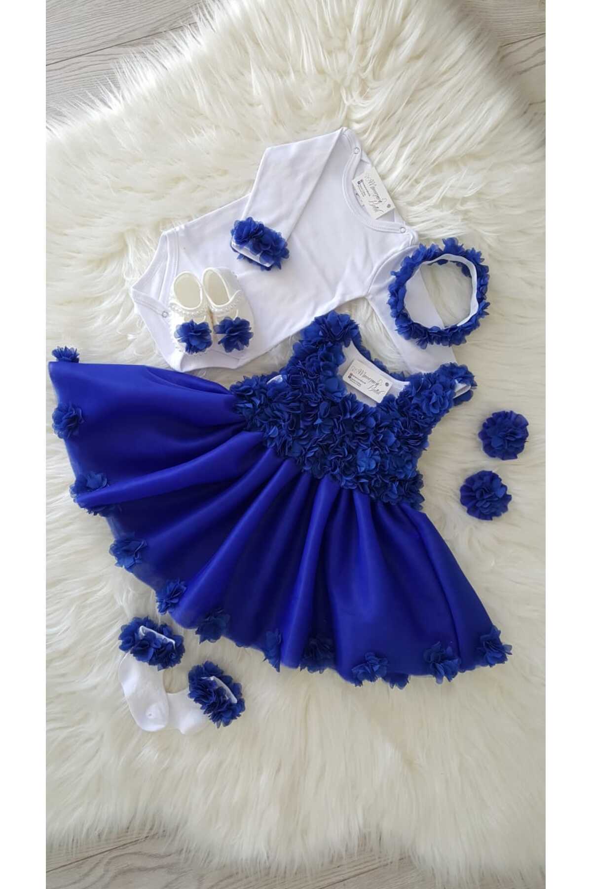 GOLD TEKSTİL "Kız Bebek Elbise Özel Gün Doğum Günü Mevlüt Elbisesi (18 Aya Kadar Ayakkabı Hediyeli)" fotoğrafı 2 (önizleme)