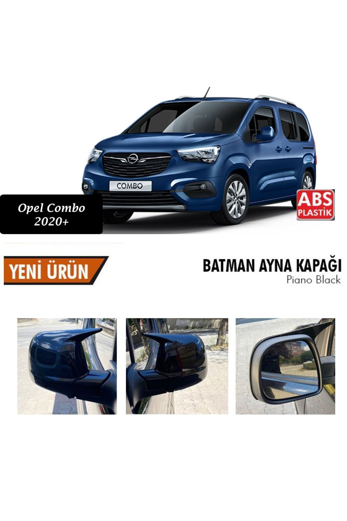 beyaztuning Opel Combo Yarasa Ayna Kapağı Batman Parlak Siyah Piano Black