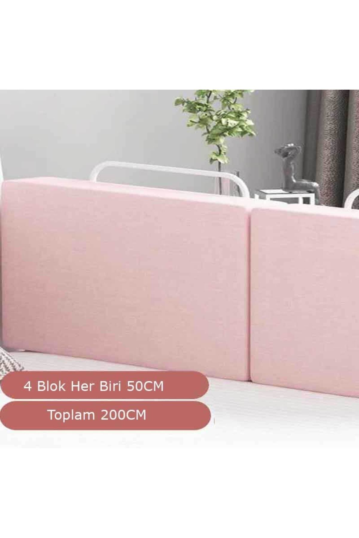 200 Cm Serenity Xl New Generation Bed Barrier Guardrail Pink (4 Blocks)
