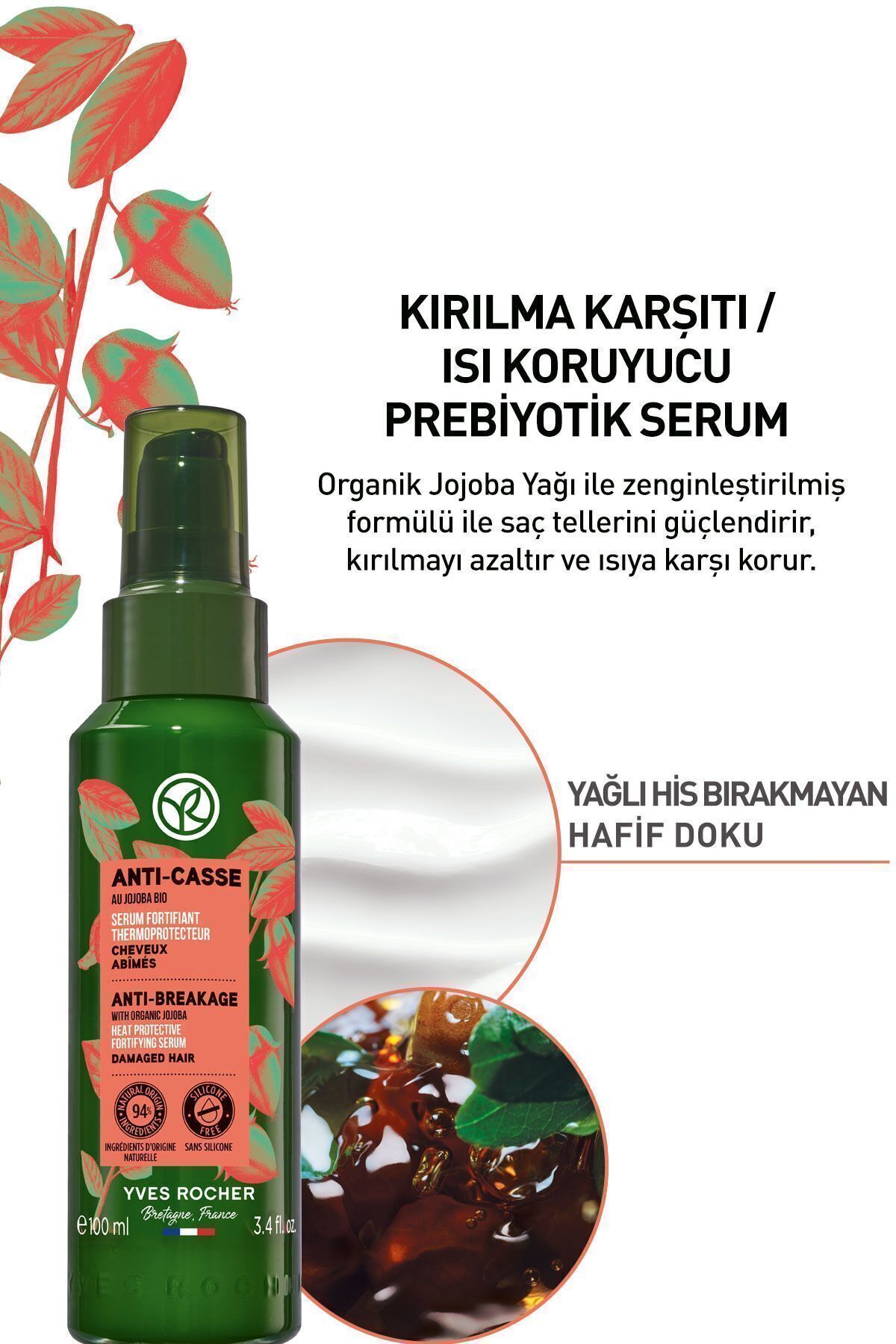 سرم پری‌بیوتیک ضد تنفس و محافظ گرما، وگان - 100 میلی‌لیتر — COSMETOYCRCSER3 — تصویر 4 از 4