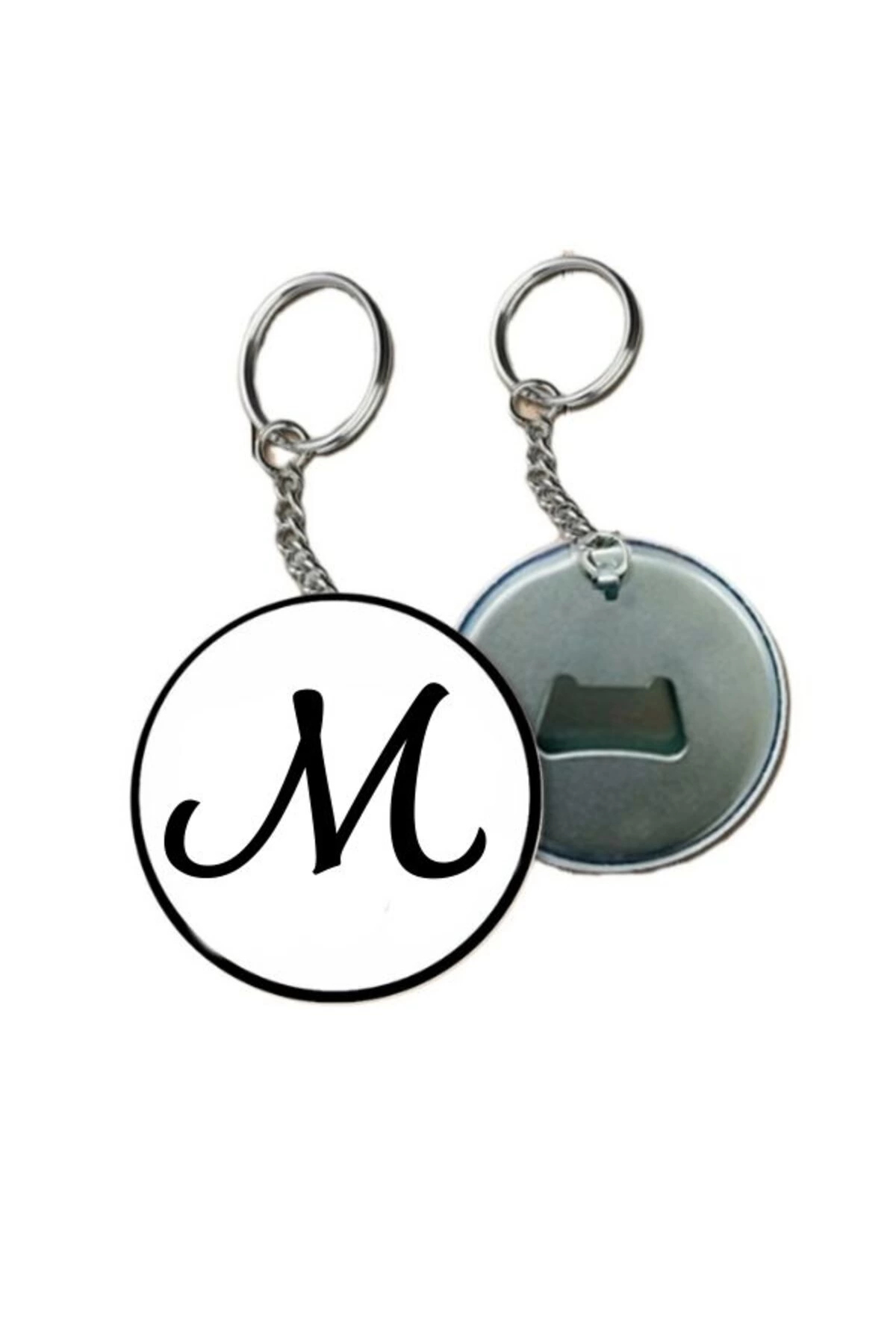 Letter M Keychain with opener