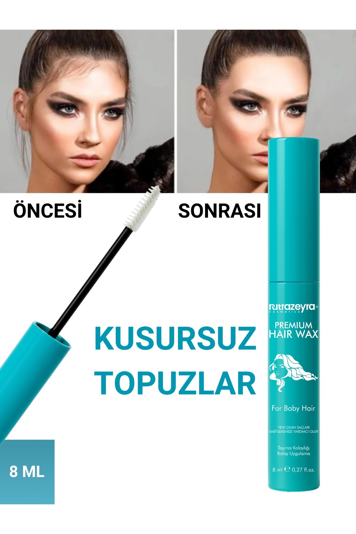 Premium Baby Hair Wax Saç Sabitleyici Wax — NTRZYRSCWX — تصویر 9 از 9
