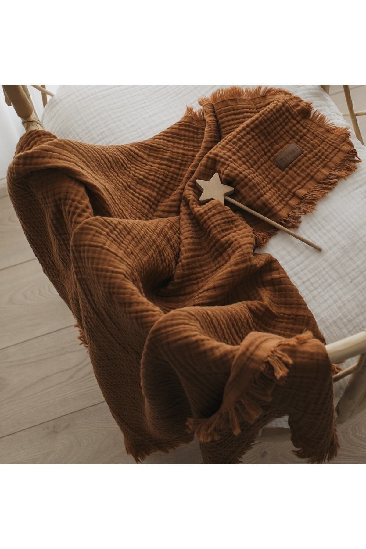 ZEYPBA % 100 Pamuk 4 Katlı Müslin Tarçın 110x110 cm (Bebek & Çocuk İçin) fotoğrafı 2 (önizleme)