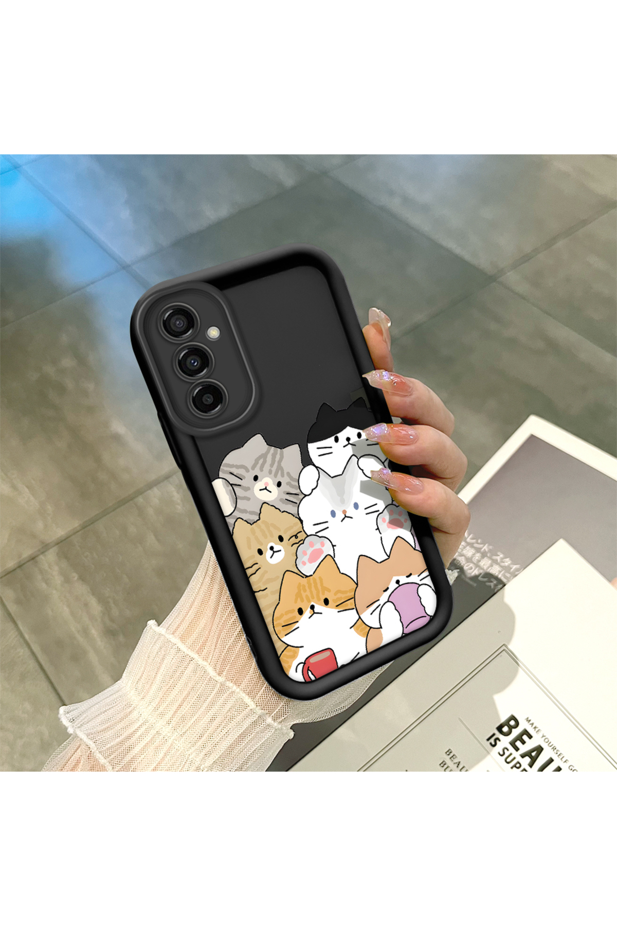 Samsung Galaxy M13/M23 Compatible Cute cats Anti-fall Soft Silicone Phone Case
