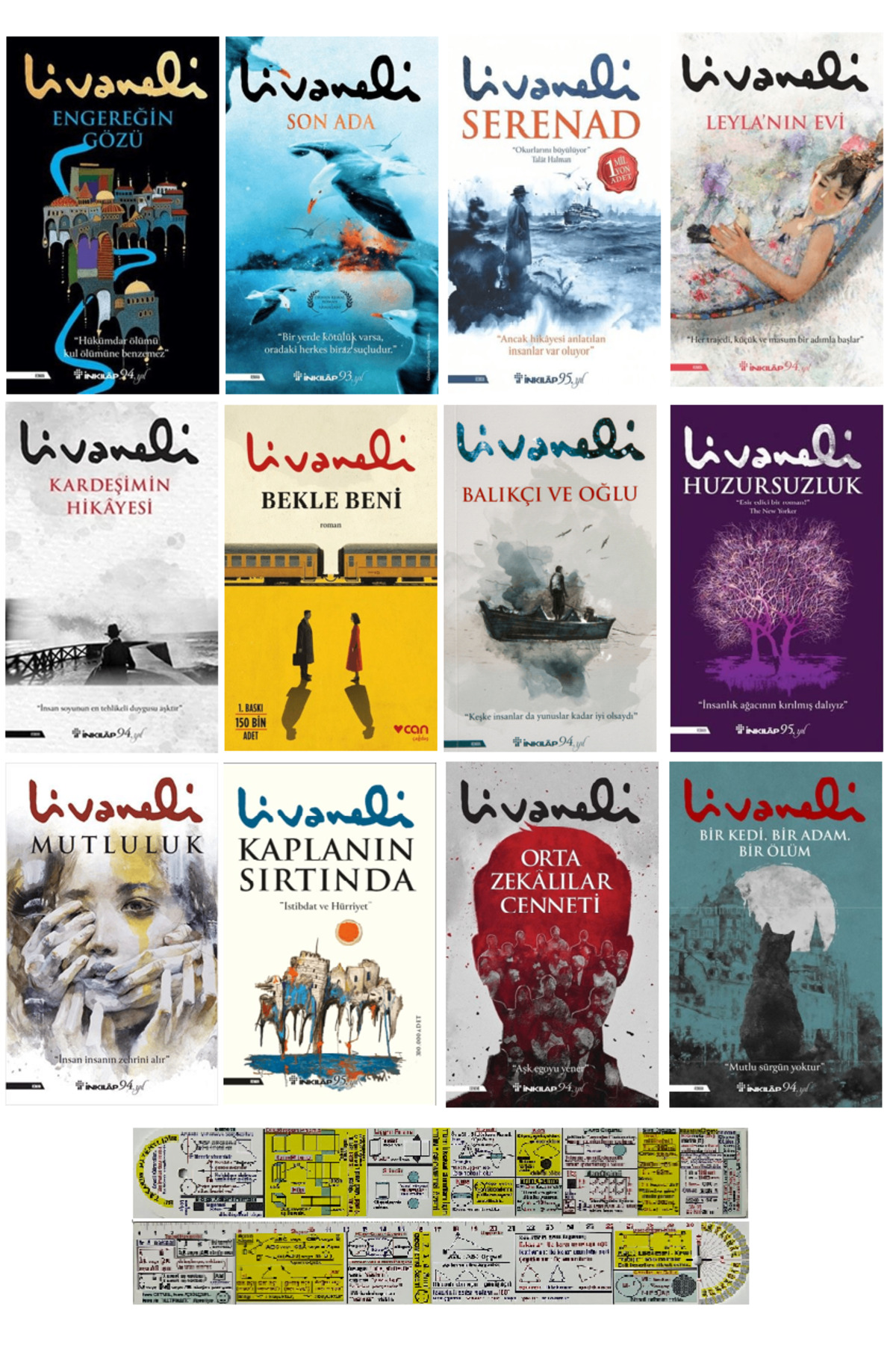 İnkılap Kitabevi Zülfü Livaneli 12 Kitap Roman Seti / Bekle Beni