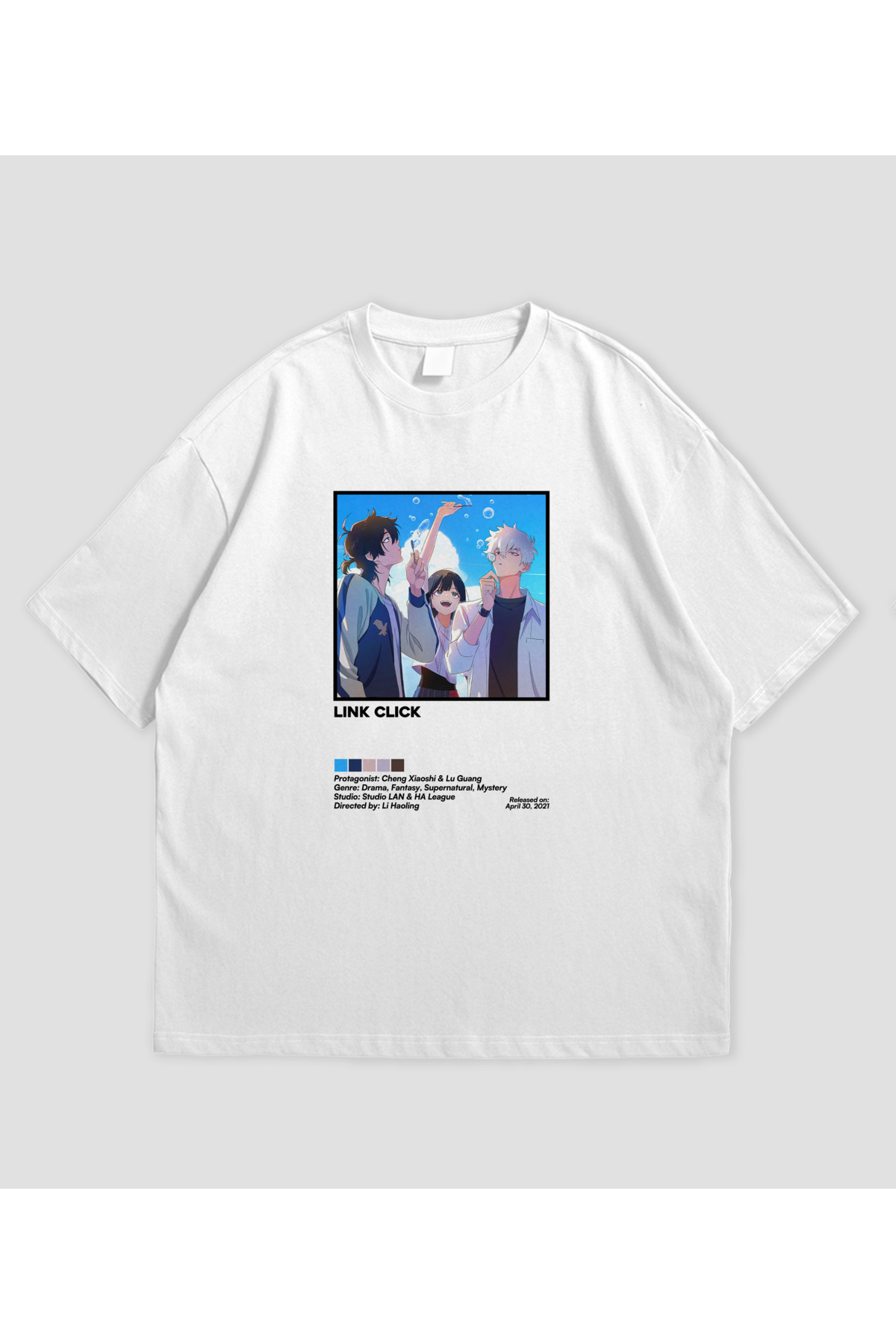 SVART WEAR Link Click Anime Baskılı Oversize Unisex T-Shirt